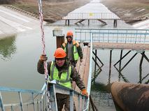 Подготовка Северо-Крымского канала для пуска воды в Крым