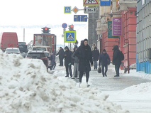 Снегопад в Норильске