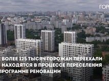 Более 125 тысяч москвичей переезжает по программе реновации