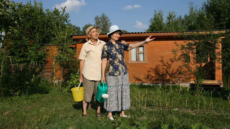 Дачи здоровье. Пожилая женщина на даче жара. Пара на даче. Дачная жара... Жена для дачника.