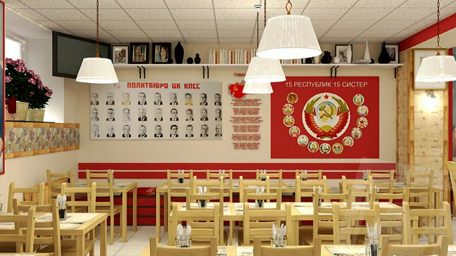 интерьер советского кафе