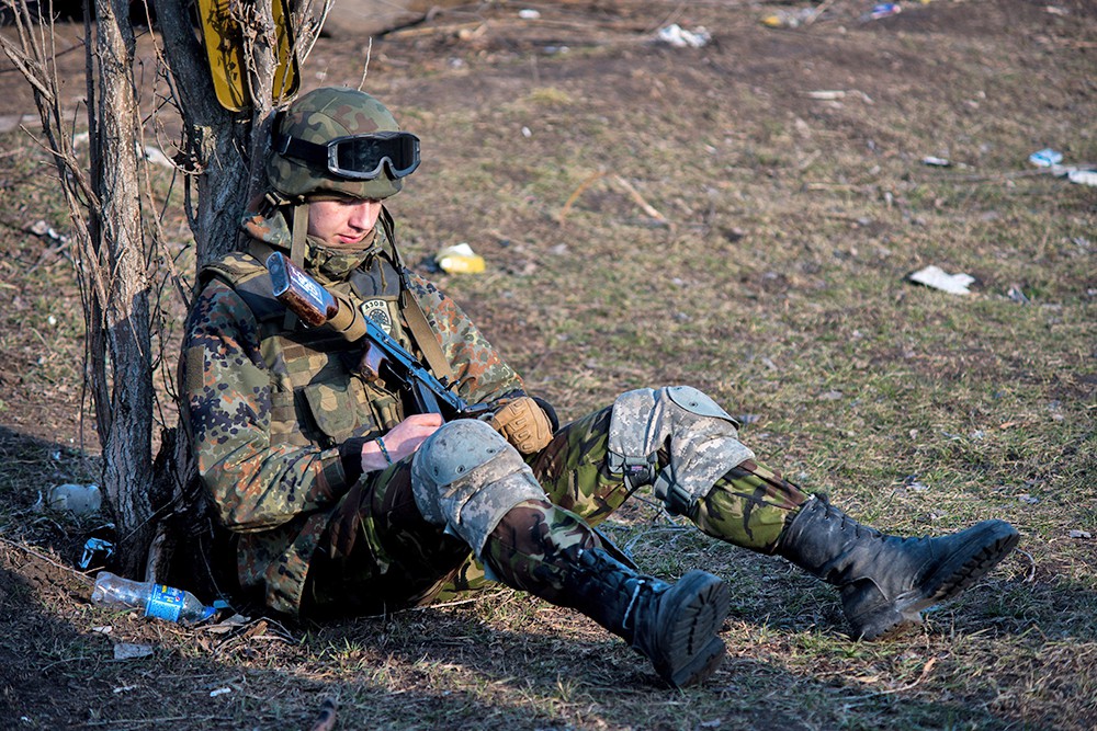 Боец украинского батальона "Азов"