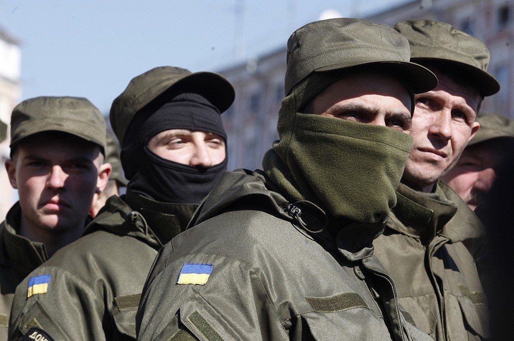 Бойцы украинского добровольческого батальона