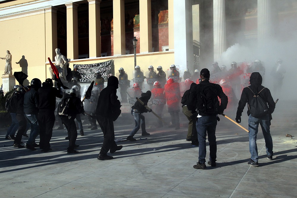 Акция протеста в Греции 