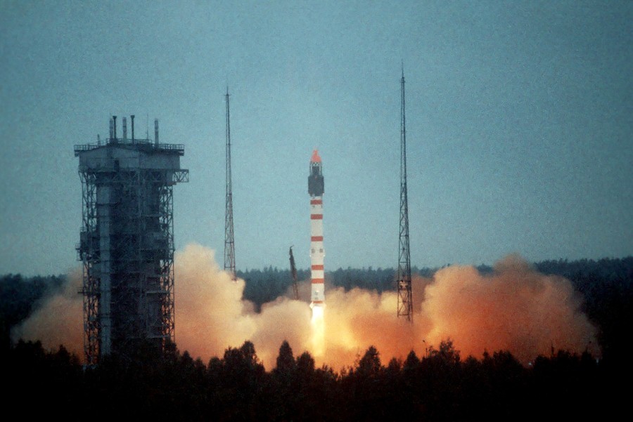 Запуск ракеты с космодрома "Плесецк"