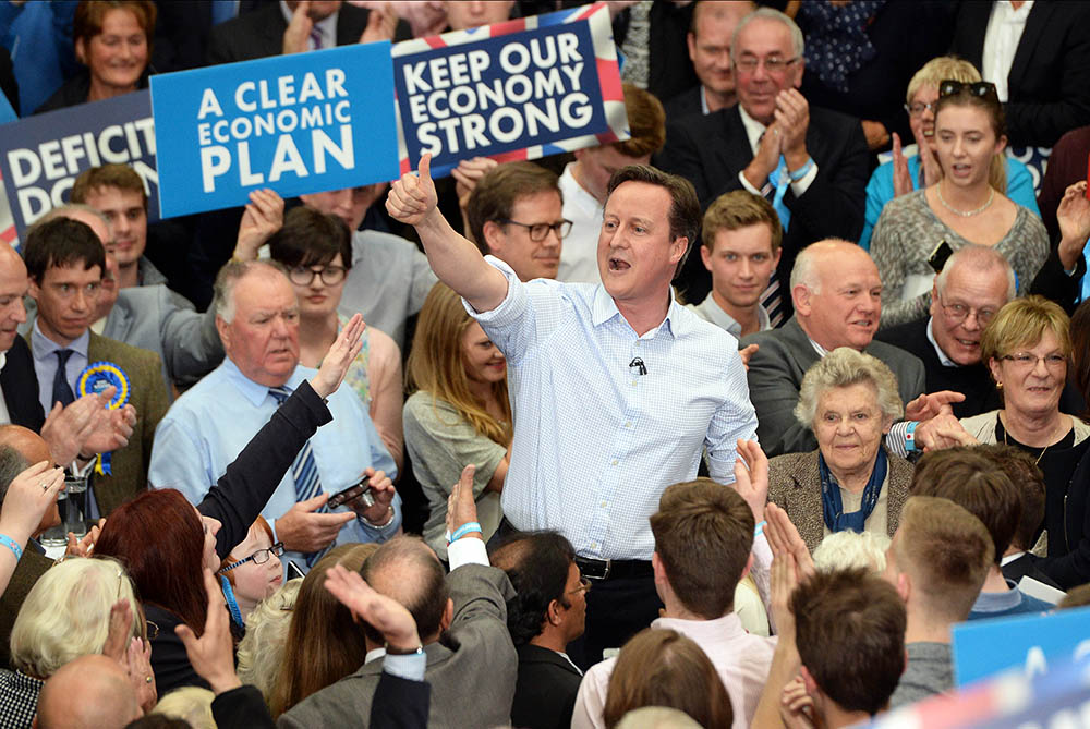 Дэвид Кэмерон на предвыборном митинге