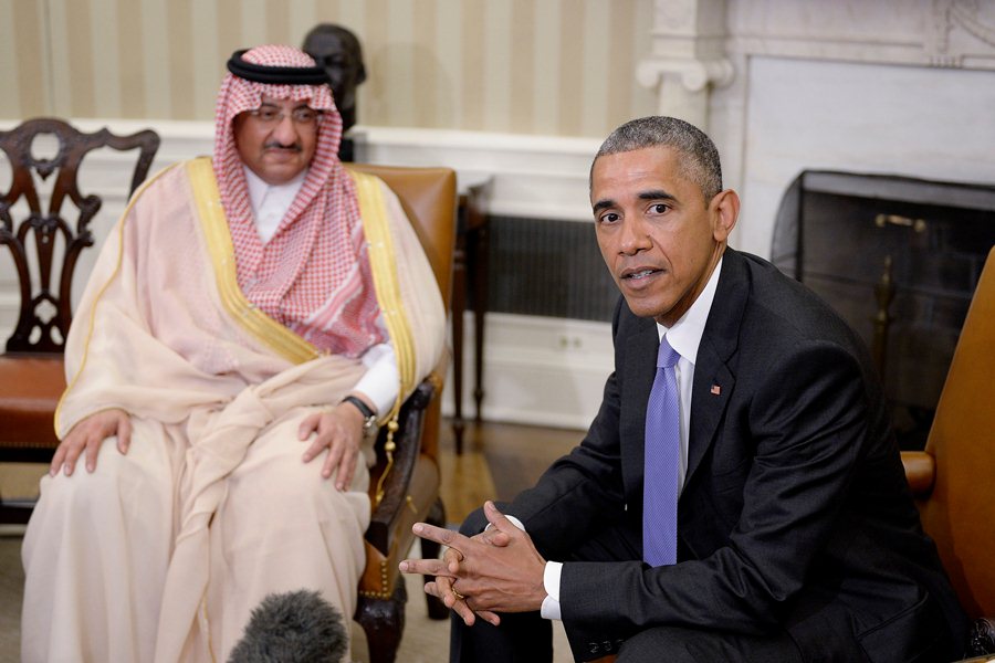 Барак Обама и кронпринц Саудовской Аравии Мохаммед ибн Найеф аль-Сауд