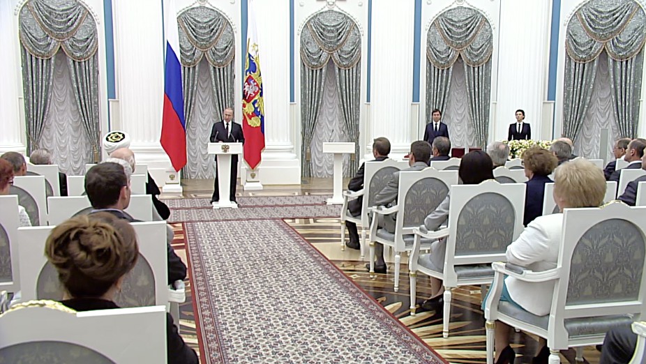 Церемония награждения в Кремле
