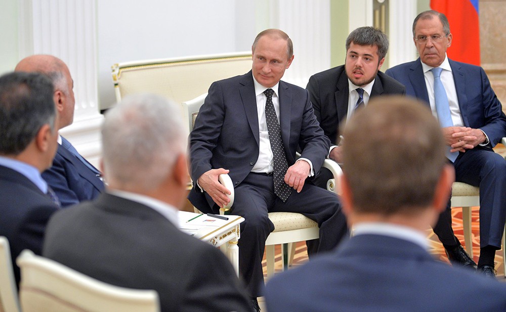 Президент России Владимир Путин и премьер-министр Ирака Хайдар Абади