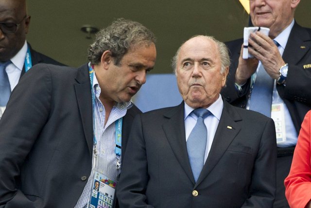 Главы UEFA и FIFA Мишель Платини и Йозеф Блаттер