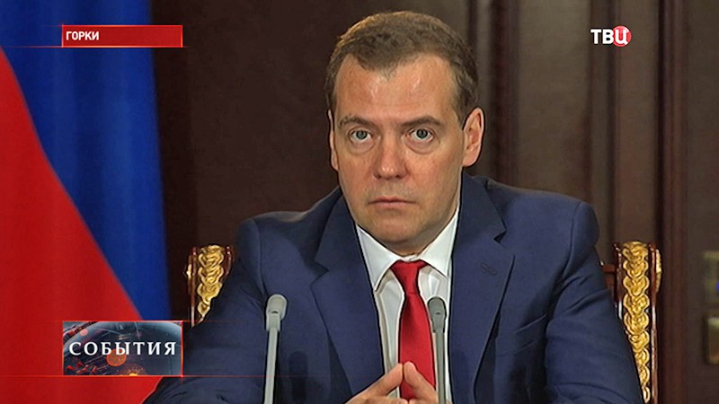 Дмитрий Медведев на заседании правительства РФ