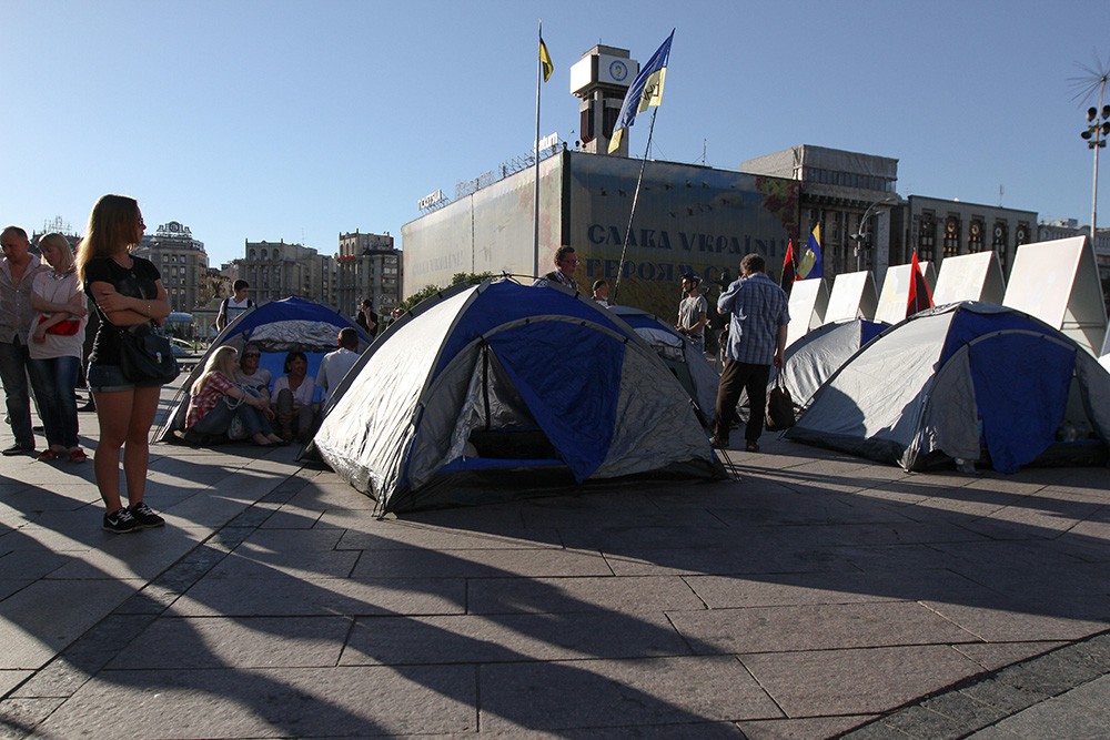 Палаточный лагерь в центре Киева