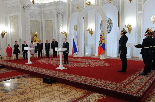 Президент России Владимир Путин на церемонии вручения Государственных премий 