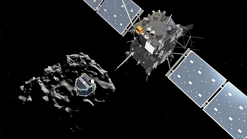 Зонд Philae на поверхности кометы Чурюмова-Герасименко