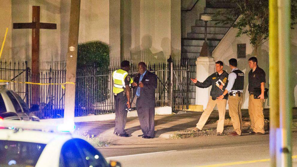 Полиция США на месте стрельбы у церкви города Чарлстон
