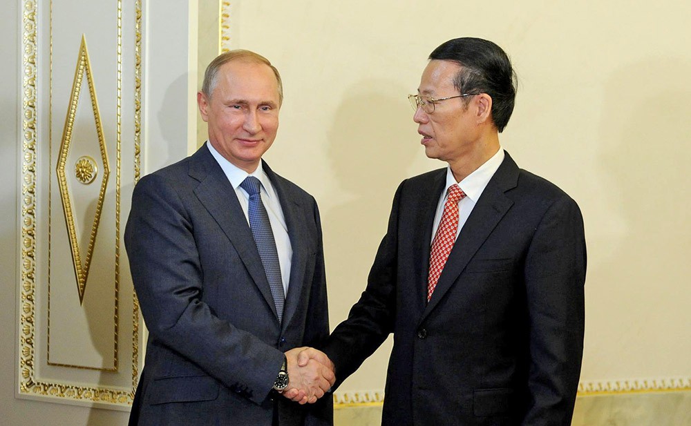 Президент России Владимир Путин и первый заместитель Премьера Государственного Совета Китая Чжан Гаоли