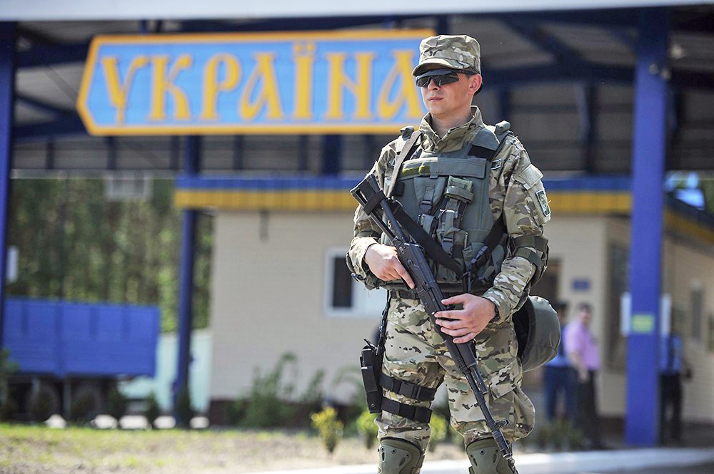КПП украинских военных на границе  