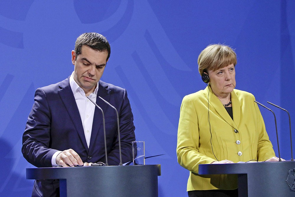 Премьер-министр Греции Алексис Ципрас и канцлер Германии Ангела Меркель