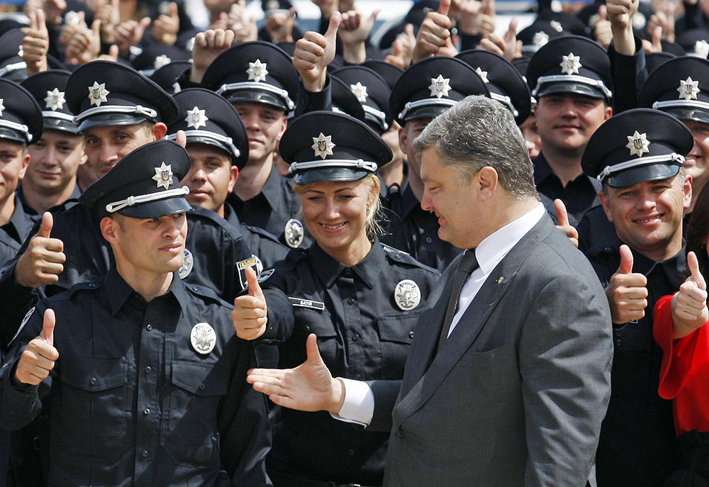 Пётр Порошенко и новая патрульная полиция Киева