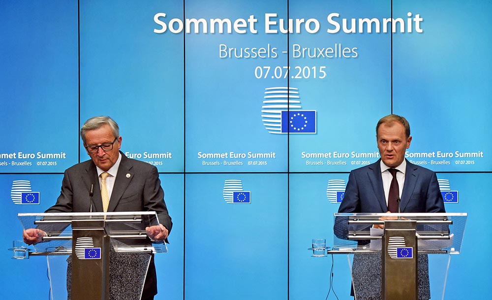 Председатель Европейского совета Дональд Туск и президент Европейской комиссии Жан-Клод Юнкер