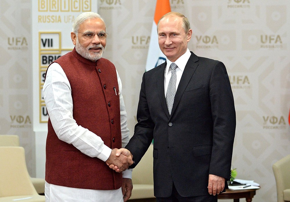 Премьер-министр Индии Нарендр Моди и президент России Владимир Путин