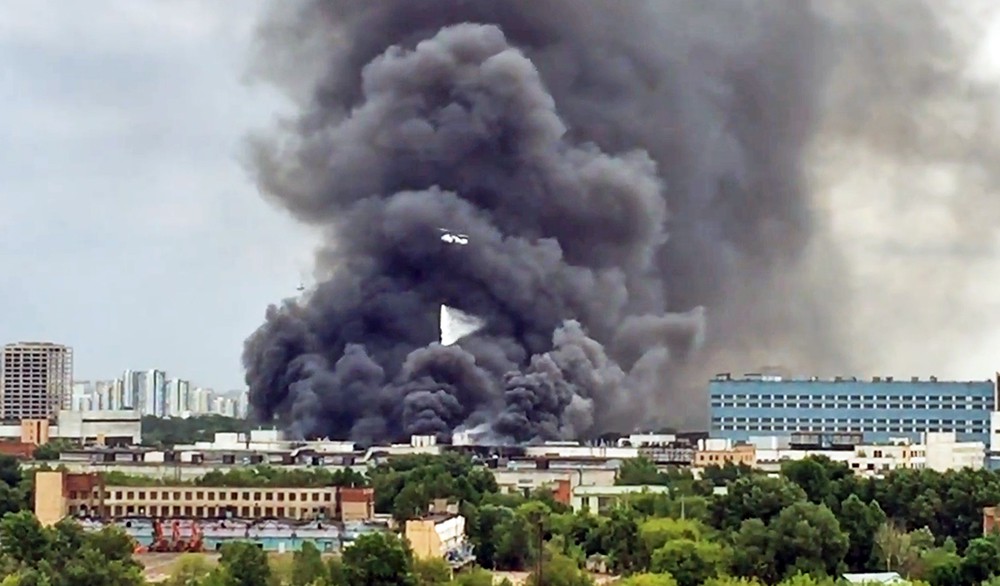 Пожар на заводе ЗиЛ