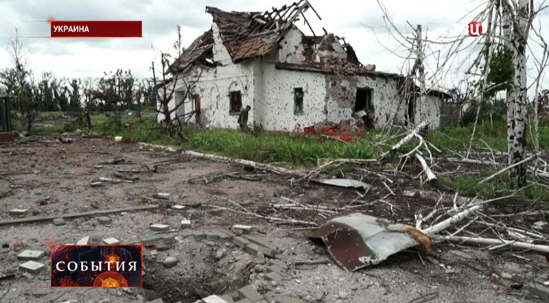 Последствия артобстрела на Украине