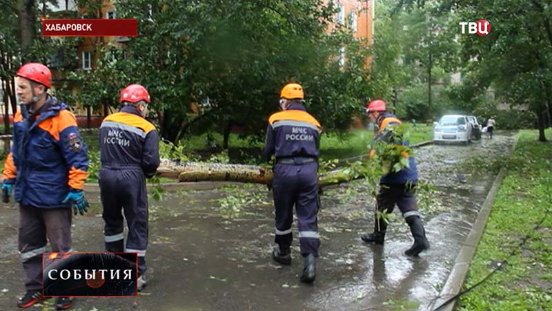 Последствие тайфуна "Чан-Хом" в Хабаровском крае