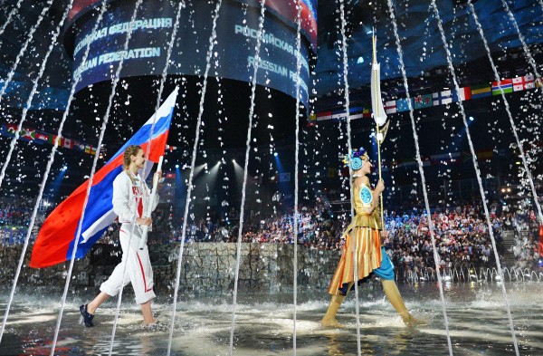 Церемония открытия XVI чемпионата мира по водным видам спорта в Казани 