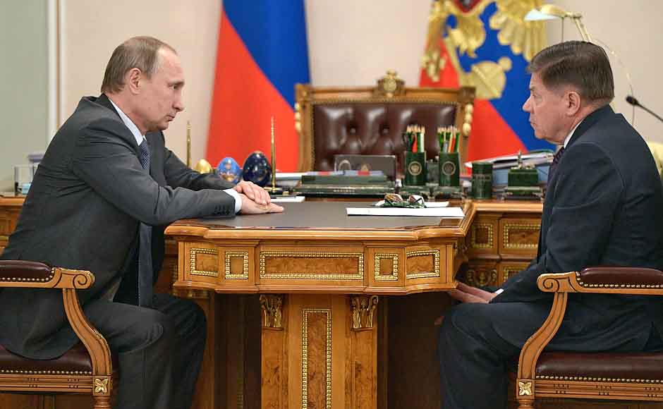 Президент России Владимир Путин и председатель Верховного Суда Российской Федерации Вячеславом Лебедевым