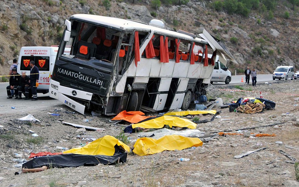 ДТП с участием туристического автобуса в Турции 