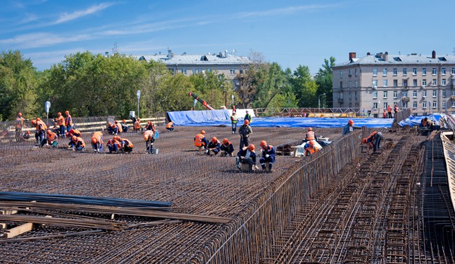 Осмотр хода реконструкции Звенигородского путепровода