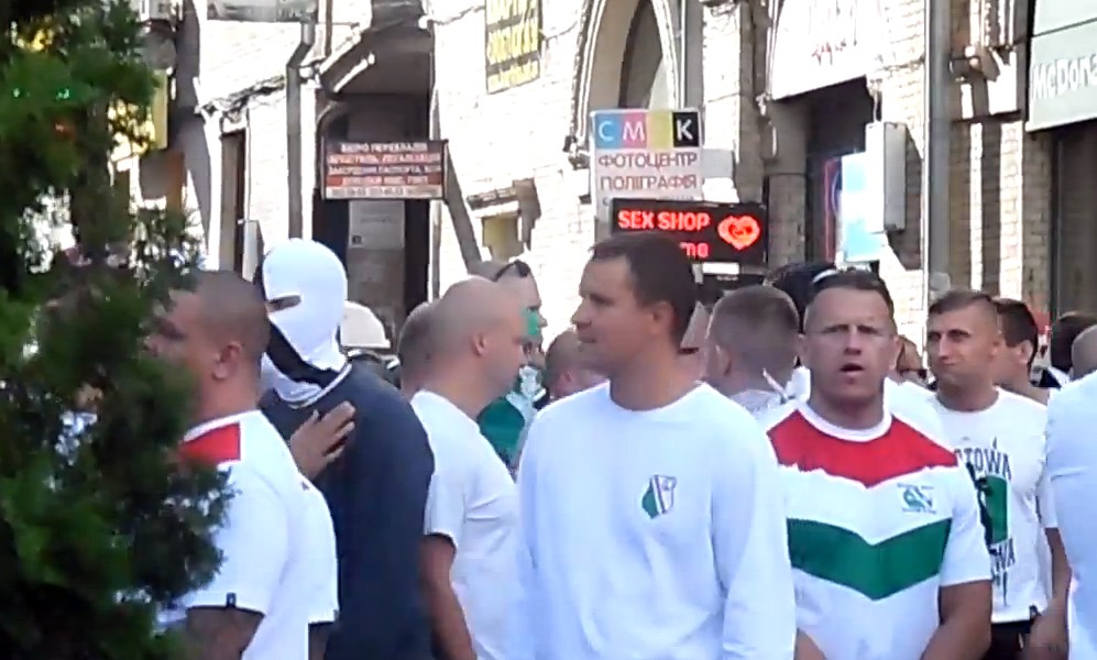 Польские футбольные фанаты в Киеве