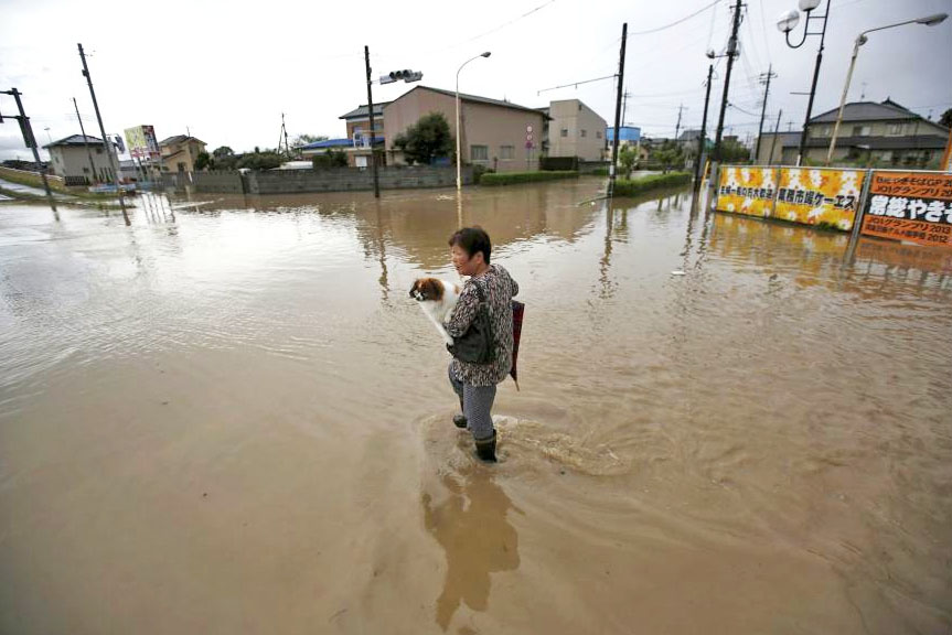 Последствие тайфуна в Японии  