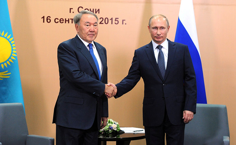 Владимир Путин и президент Казахстана Нурсултан Назарбаев