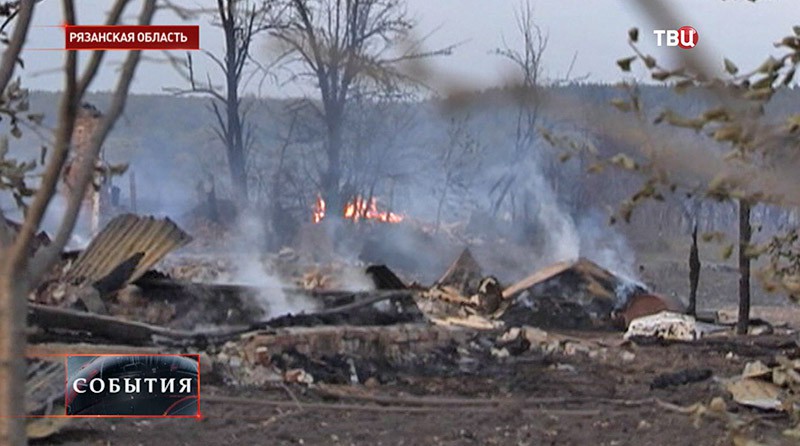 Пожар в Рязанской области 