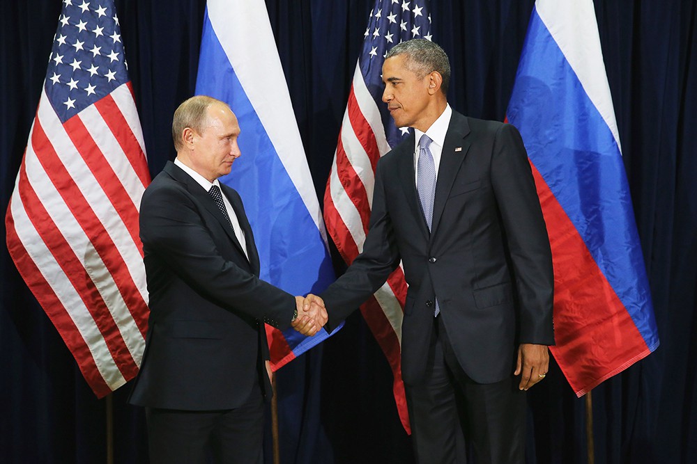 Владимир Путин и Барак Обама  