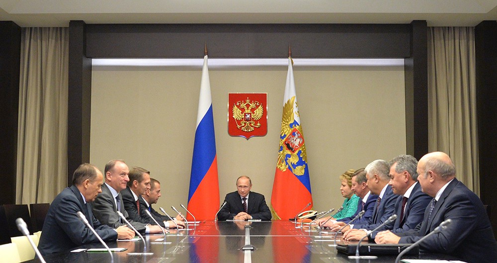 Владимир Путин провёл заседание Совбеза РФ