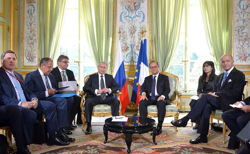 Встреча Владимира Путина с президентом Франции Франсуа Олландом