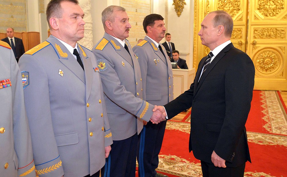 Владимир Путин на приеме в честь высших офицеров
