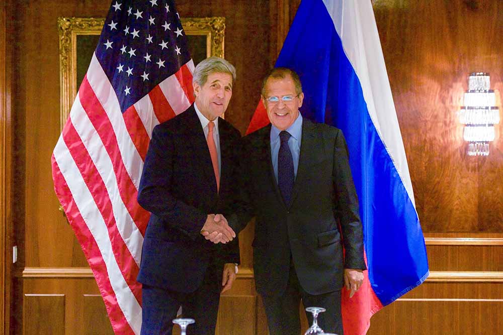 Госсекретарь США Джон Керри и глава МИД Сергей Лавров