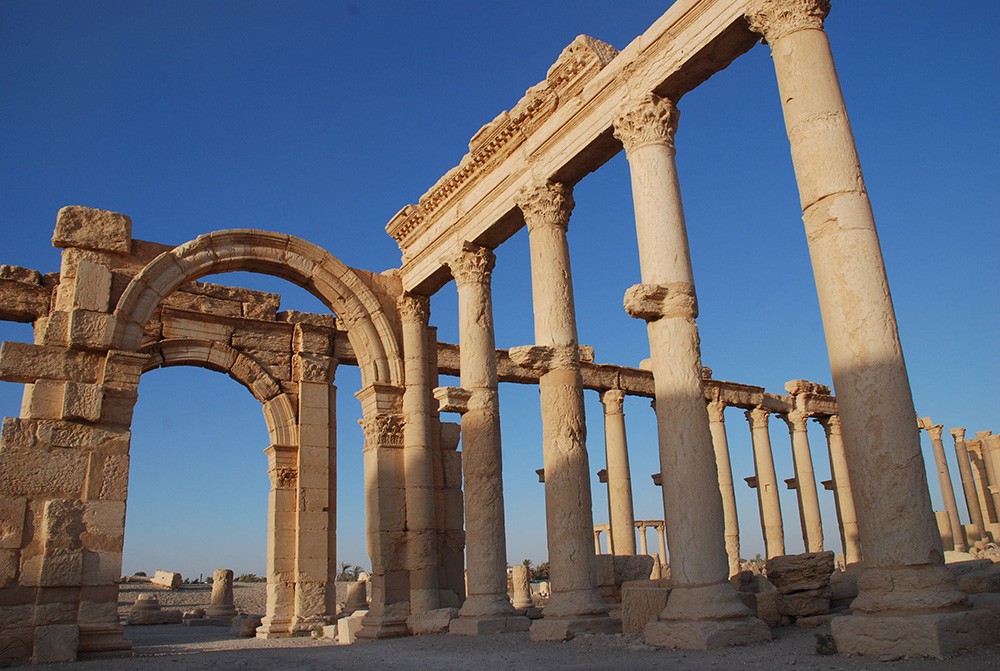 Древний город Пальмира в сирийской пустыне к северу от Дамаска 