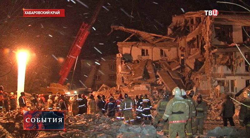 Взрыв газа в жилом доме в Хабаровском крае