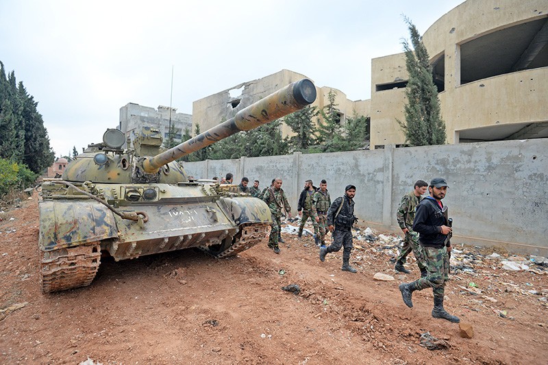 Бойцы Сирийской Арабской Армии 