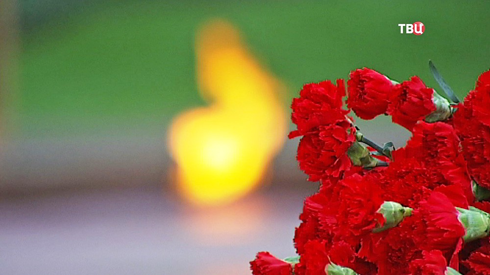 Возложение цветов в Александровском саду