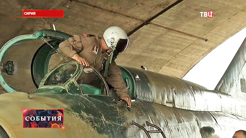 Пилот истребителя МиГ-21 сирийской армии