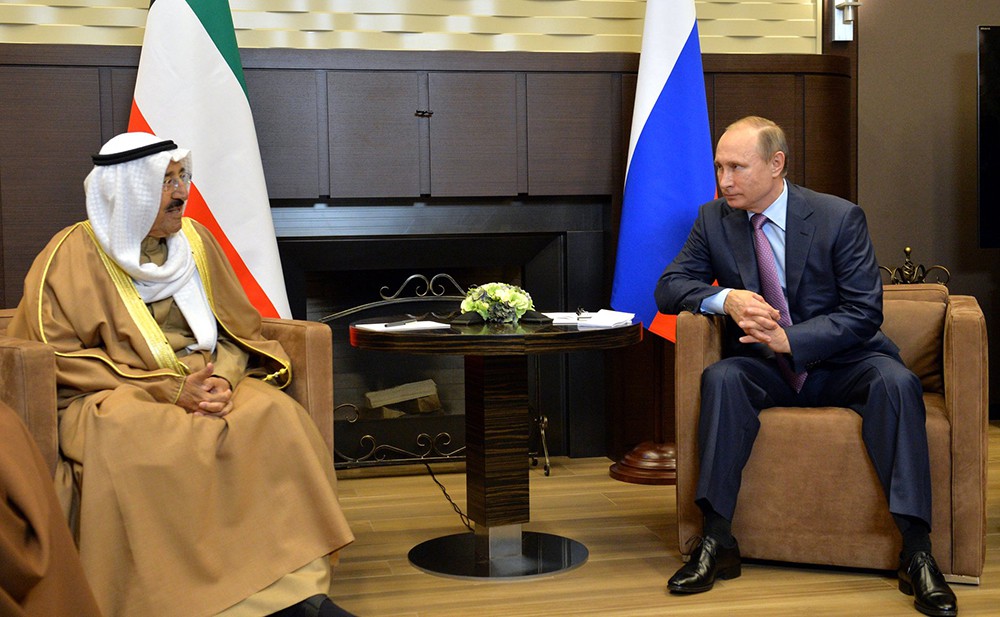 Президент России Владимир Путин и эмир Кувейт Сабах аль-Ахмед ас-Сабах 