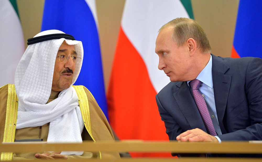 Президент России Владимир Путин и эмир Кувейт Сабах аль-Ахмед ас-Сабах 