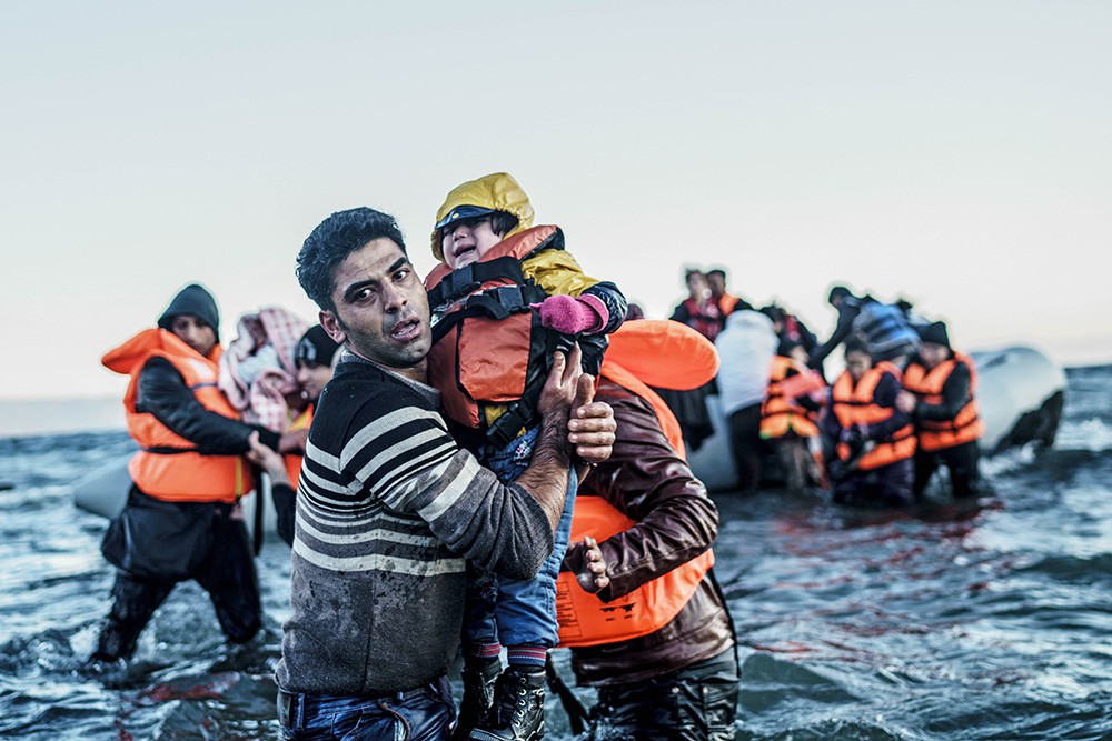 Мигранты на лодке
