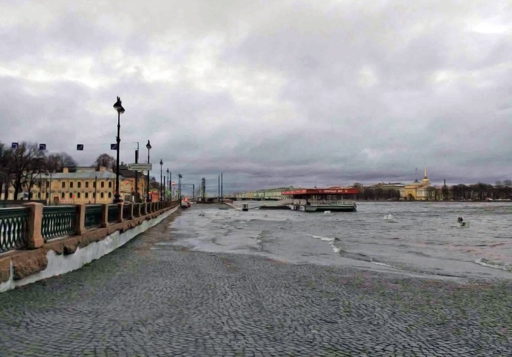 Повышения уровня реки Невы в Санкт-Петербурге